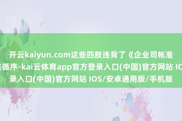 开云kaiyun.com这些四肢违背了《企业司帐准则》及《证券法》关连循序-kai云体育app官方登录入口(中国)官方网站 IOS/安卓通用版/手机版
