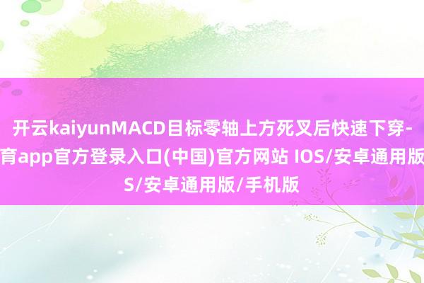 开云kaiyunMACD目标零轴上方死叉后快速下穿-kai云体育app官方登录入口(中国)官方网站 IOS/安卓通用版/手机版
