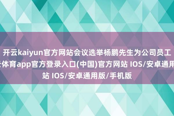 开云kaiyun官方网站会议选举杨鹏先生为公司员工董事-kai云体育app官方登录入口(中国)官方网站 IOS/安卓通用版/手机版