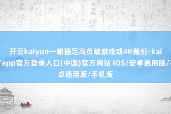 开云kaiyun一朝插足高负载游戏或4K裁剪-kai云体育app官方登录入口(中国)官方网站 IOS/安卓通用版/手机版