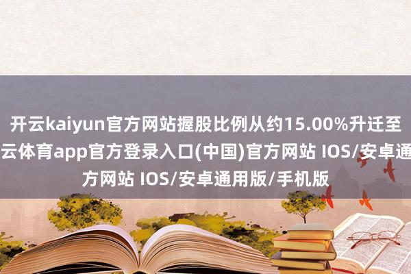 开云kaiyun官方网站握股比例从约15.00%升迁至20.61%-kai云体育app官方登录入口(中国)官方网站 IOS/安卓通用版/手机版